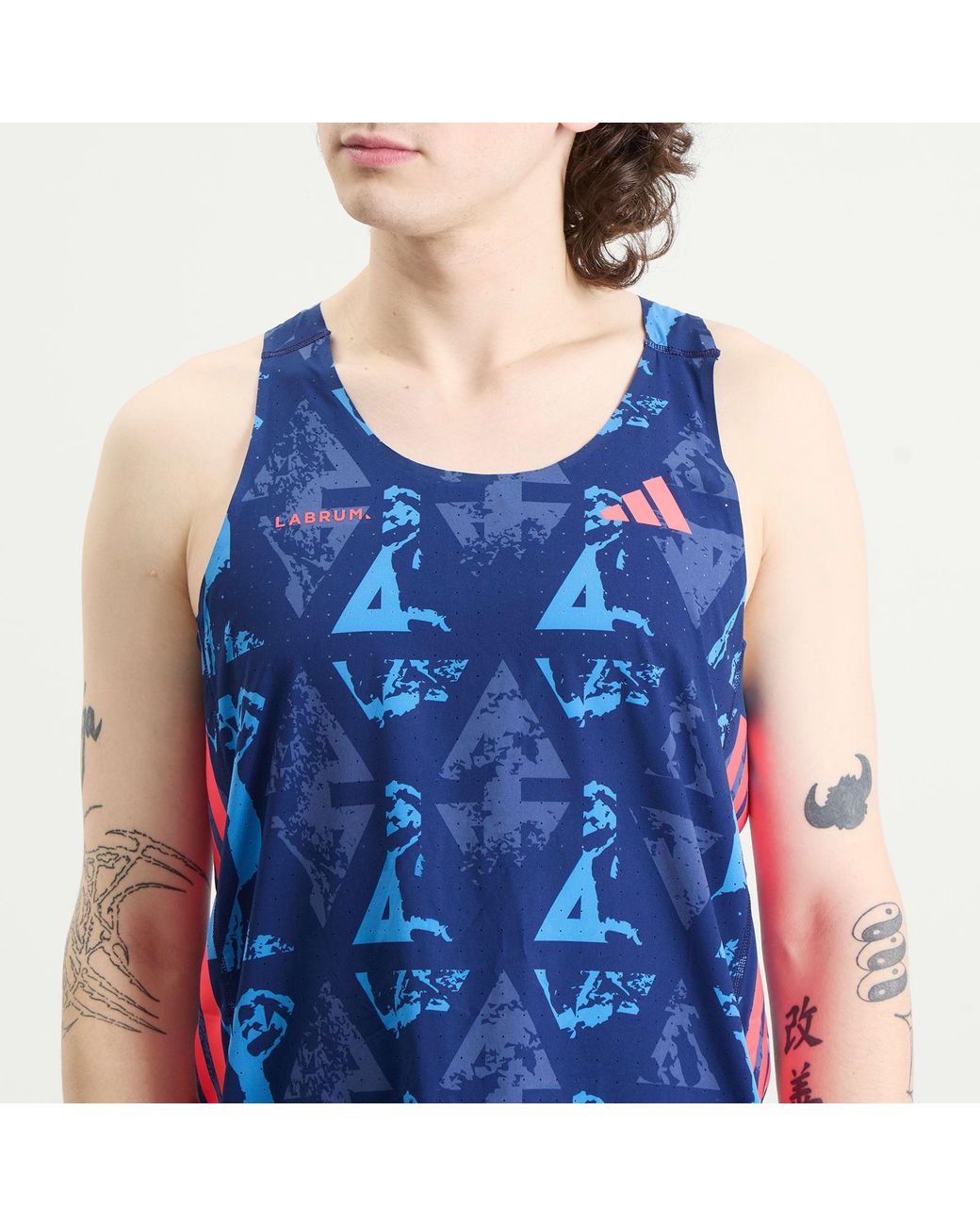 Adidas Blue X Labrum Race Singlet for men