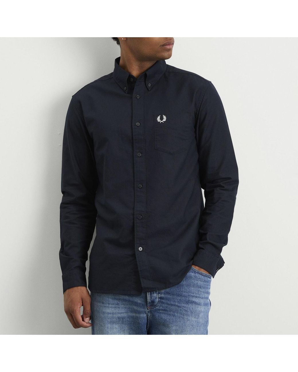 Fred Perry Blue Oxford Shirt for men