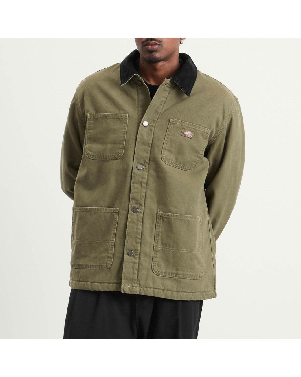 Dickies Green Lined Canvas Chore Jacket for men