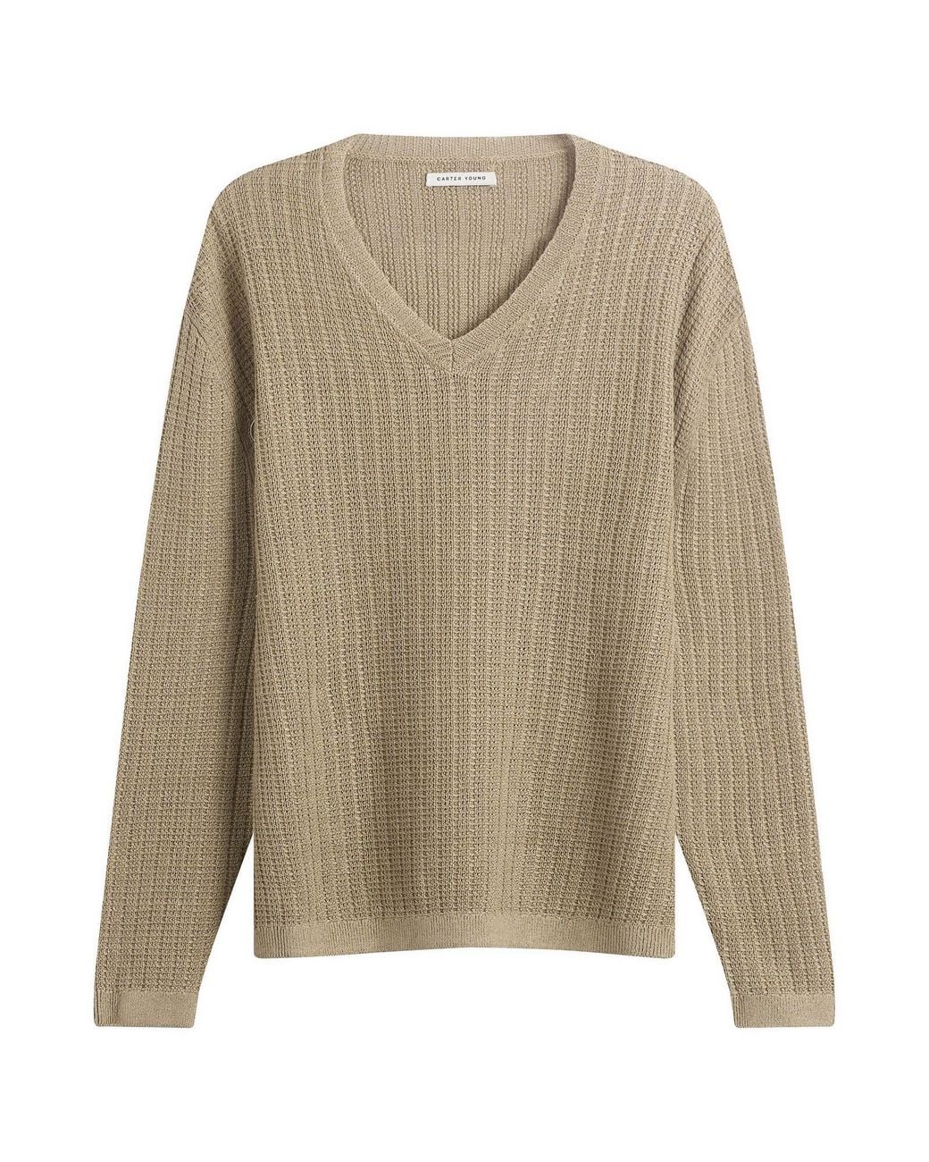 Carter Young Natural Lounger V-Neck for men