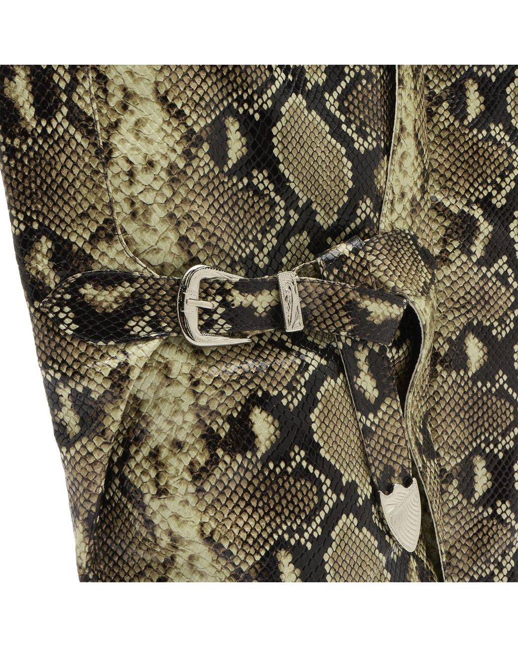 Toga Green Toga Archives Snake Embossed Boot