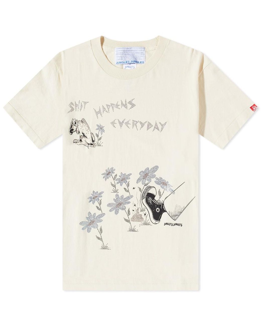 JUNGLES JUNGLES Shit Happens Tshirt in Natural for Men Lyst