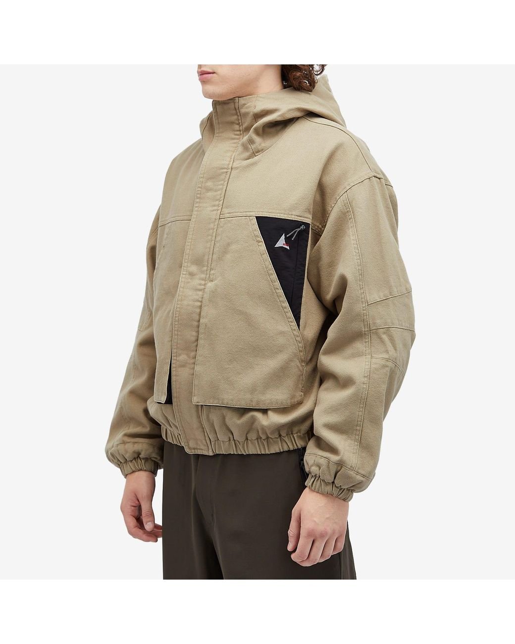Roa Canvas Cotton Jacket in Natural for Men | Lyst