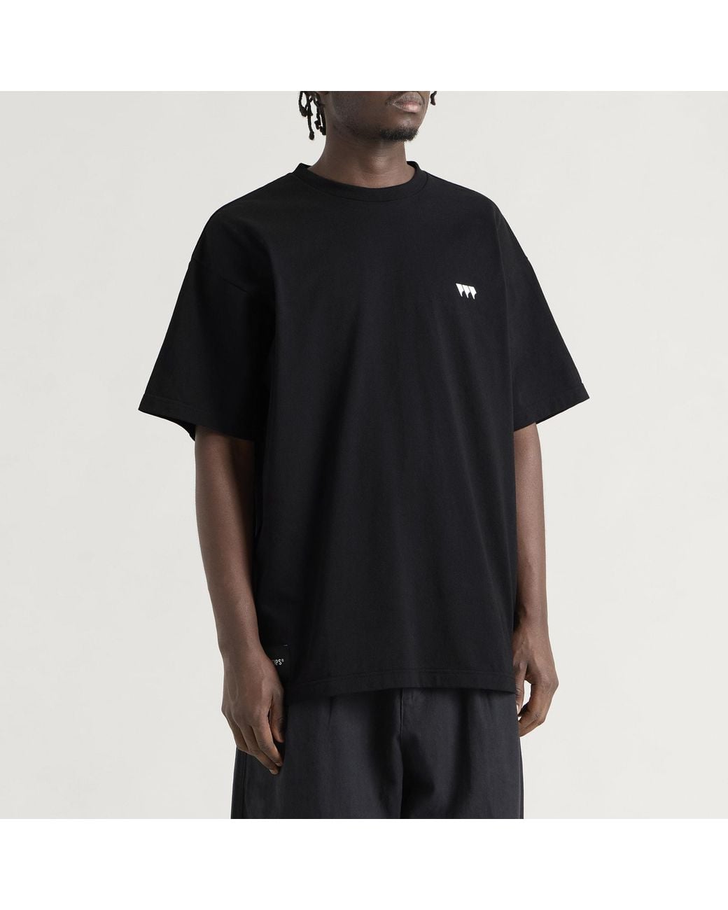 (w)taps Black Short Sleeve T-Shirt for men
