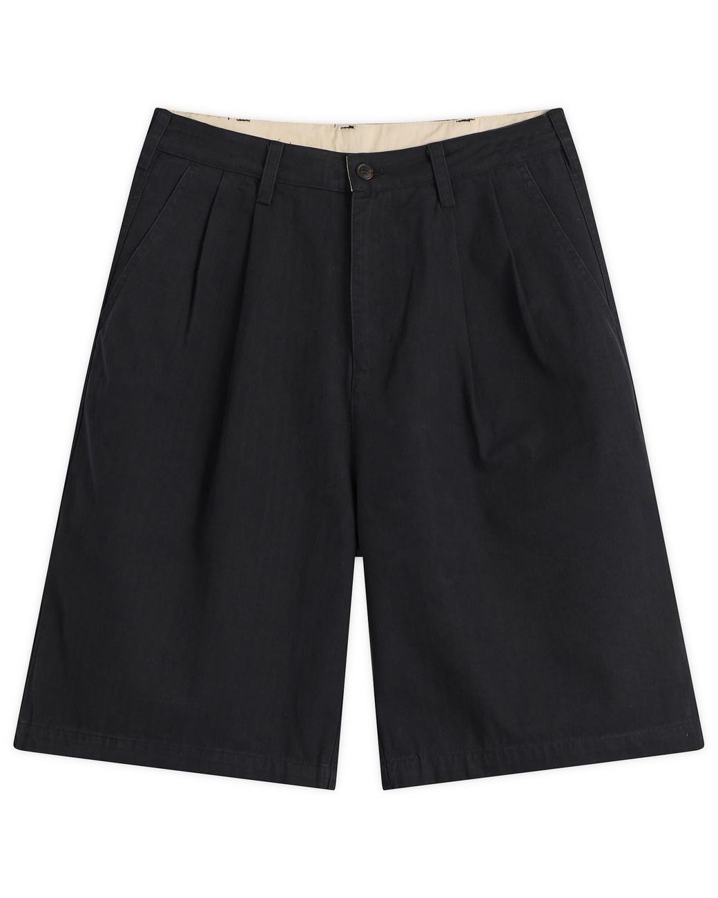Butter Goods Black Pleated Shorts for men