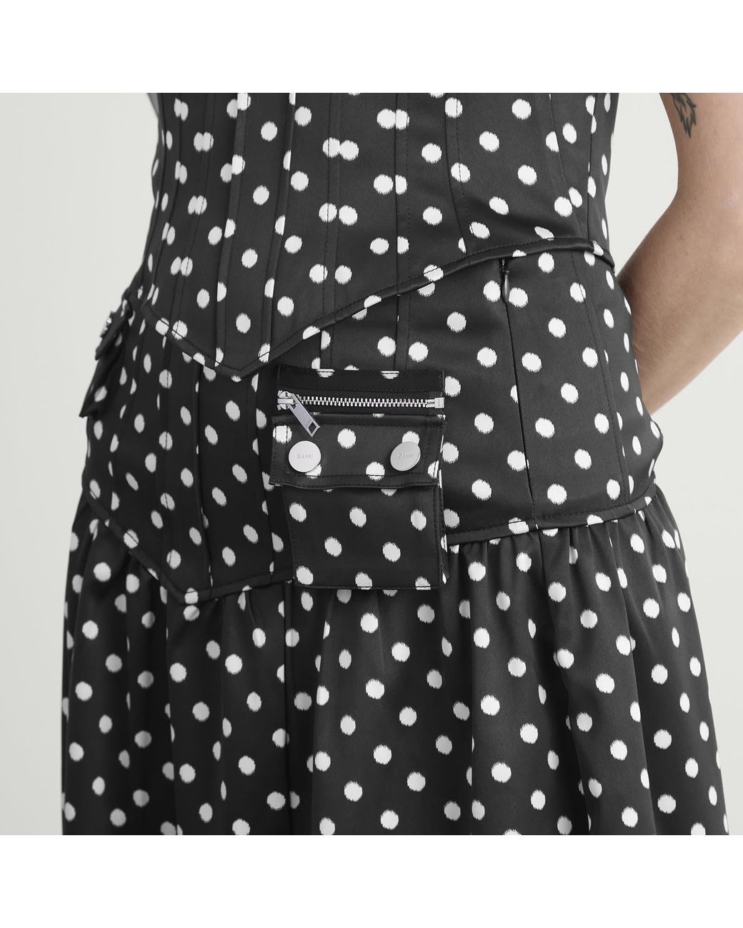 Ganni Black Corset Skirt