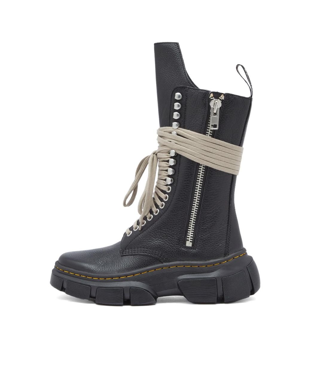 Rick Owens X Dr. Martens 1918 Dmxl Calf Length Boot in Black