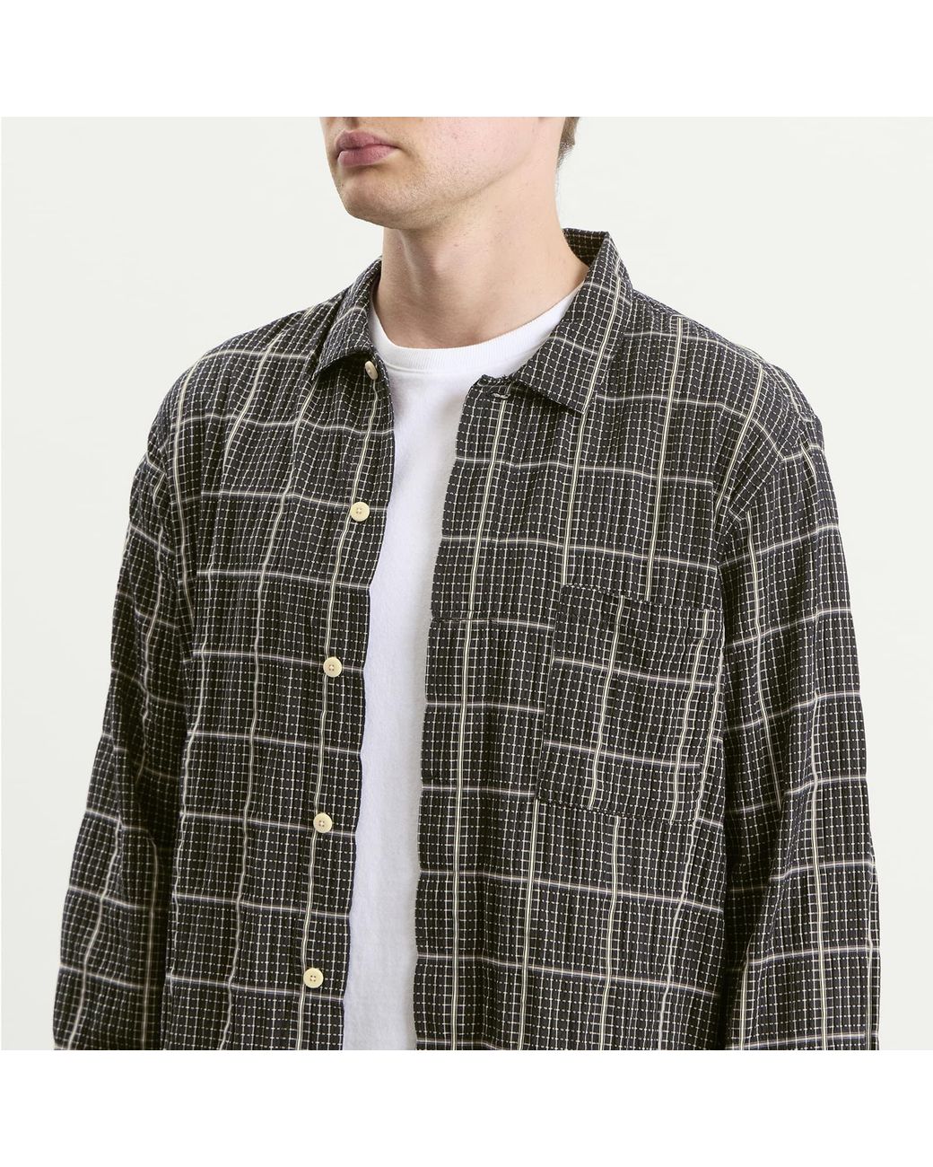 Folk Black Patch Shirt for men
