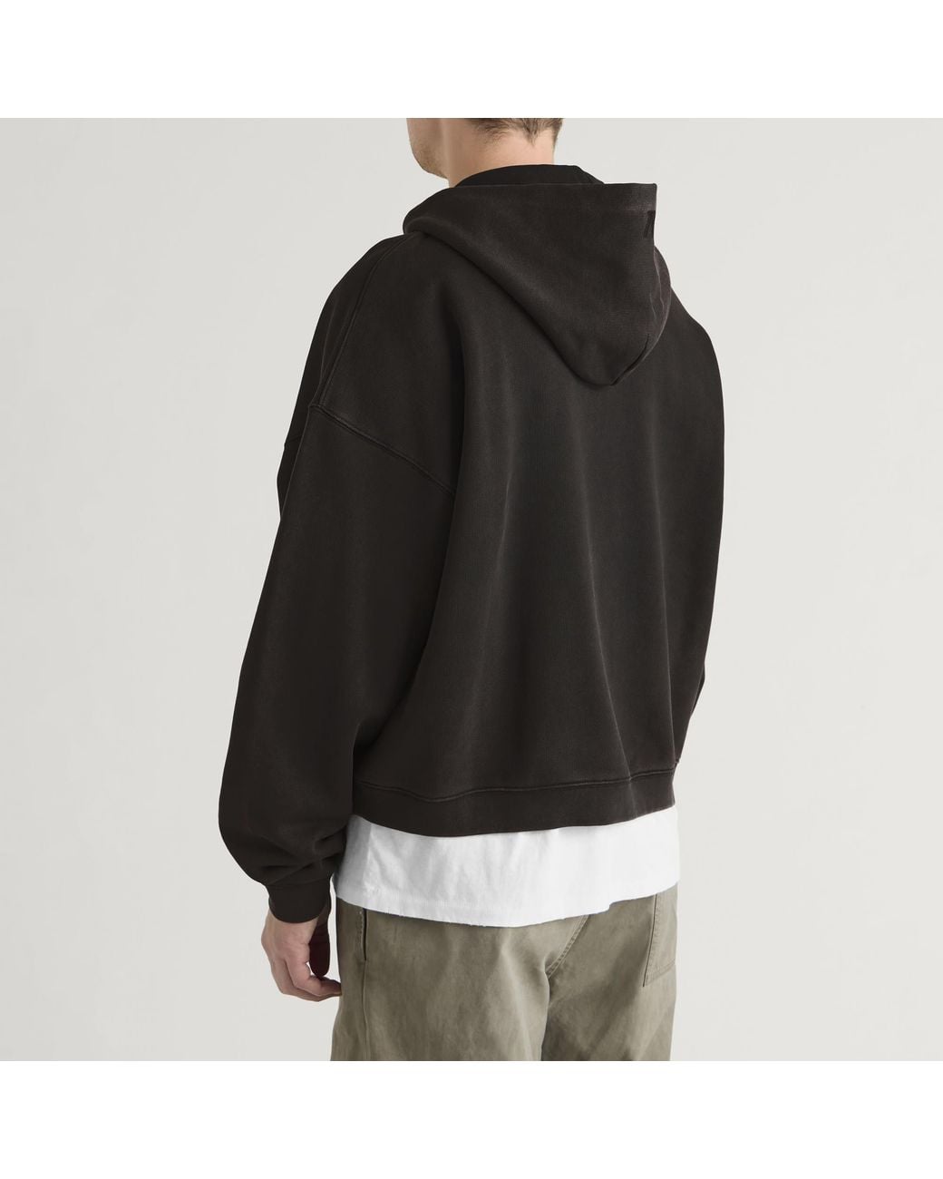 Represent Black Initial Boxy Oversized Zip Hoodie for men
