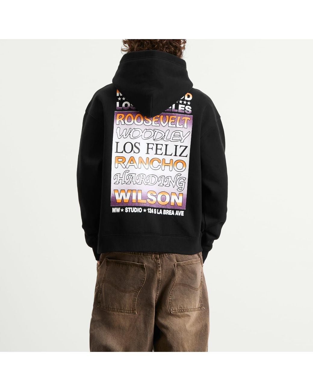 METALWOOD STUDIO Black Flyer Hoodie for men