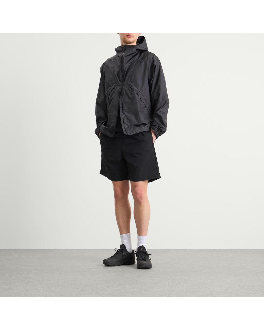 Goldwin Black Nylon Shorts for men