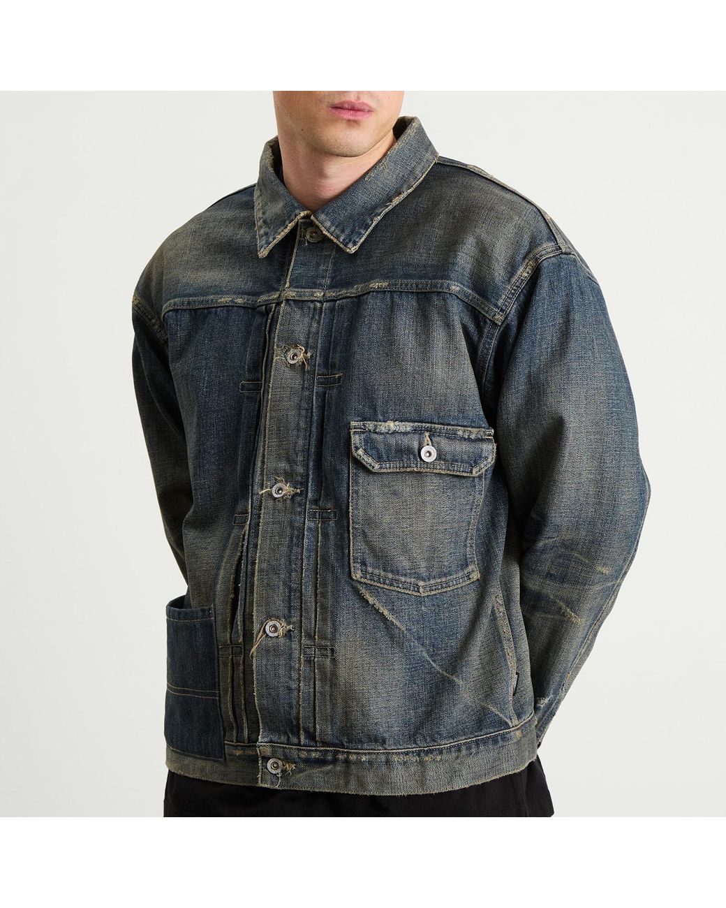 Neighborhood Savage Denim Type-1 Jacket in Grey for Men | Lyst UK