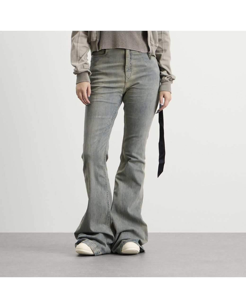 Rick Owens Gray Bolan Bootcut Jeans