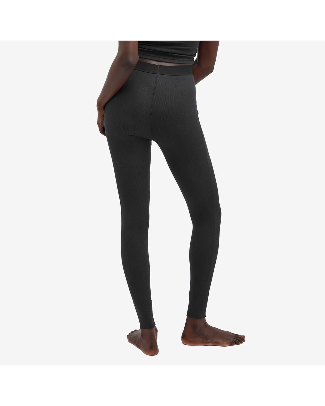 Skims Black Cotton Rib Legging