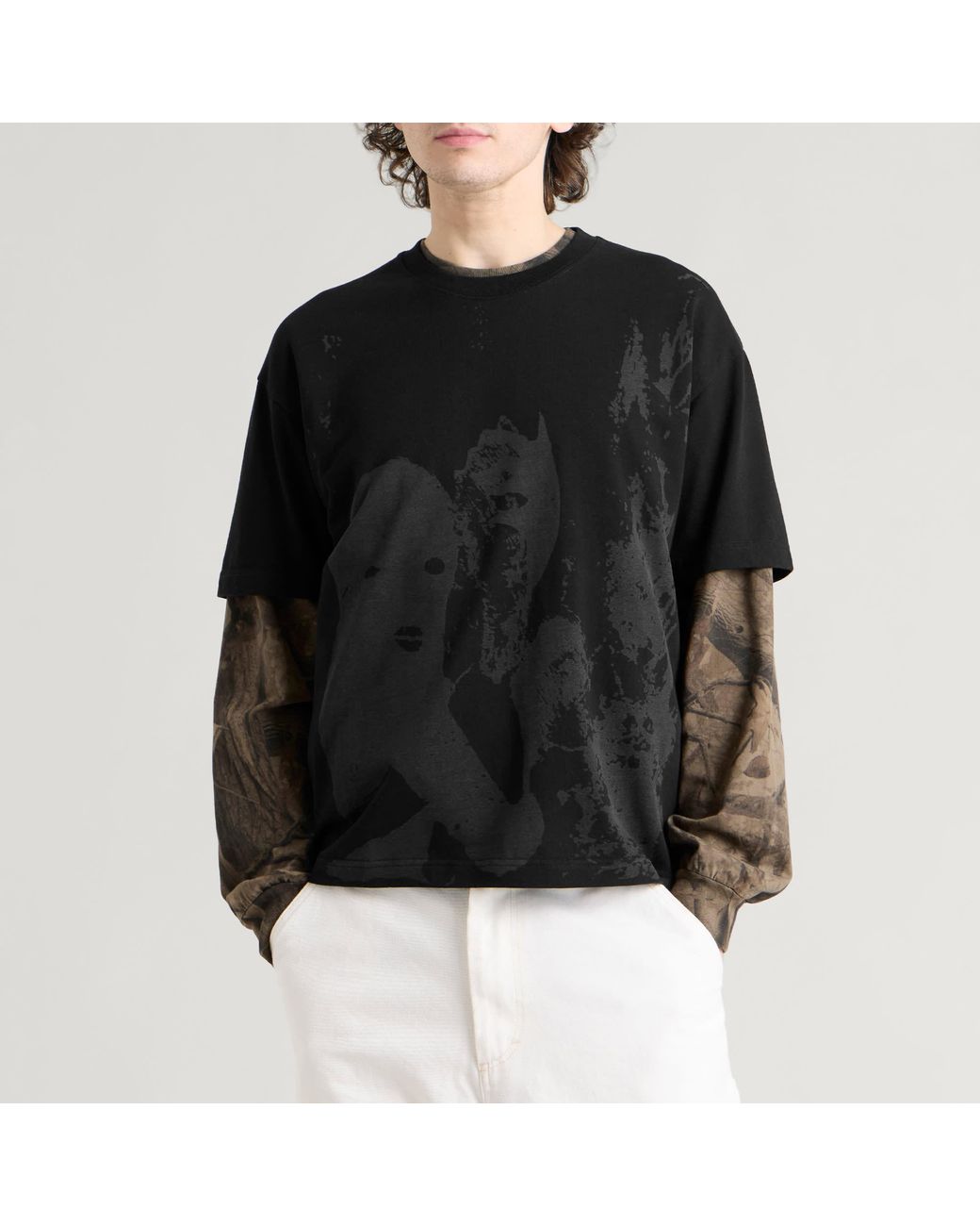 POLAR SKATE Black X Ebou Sanyang Cuddle Dari T-Shirt for men