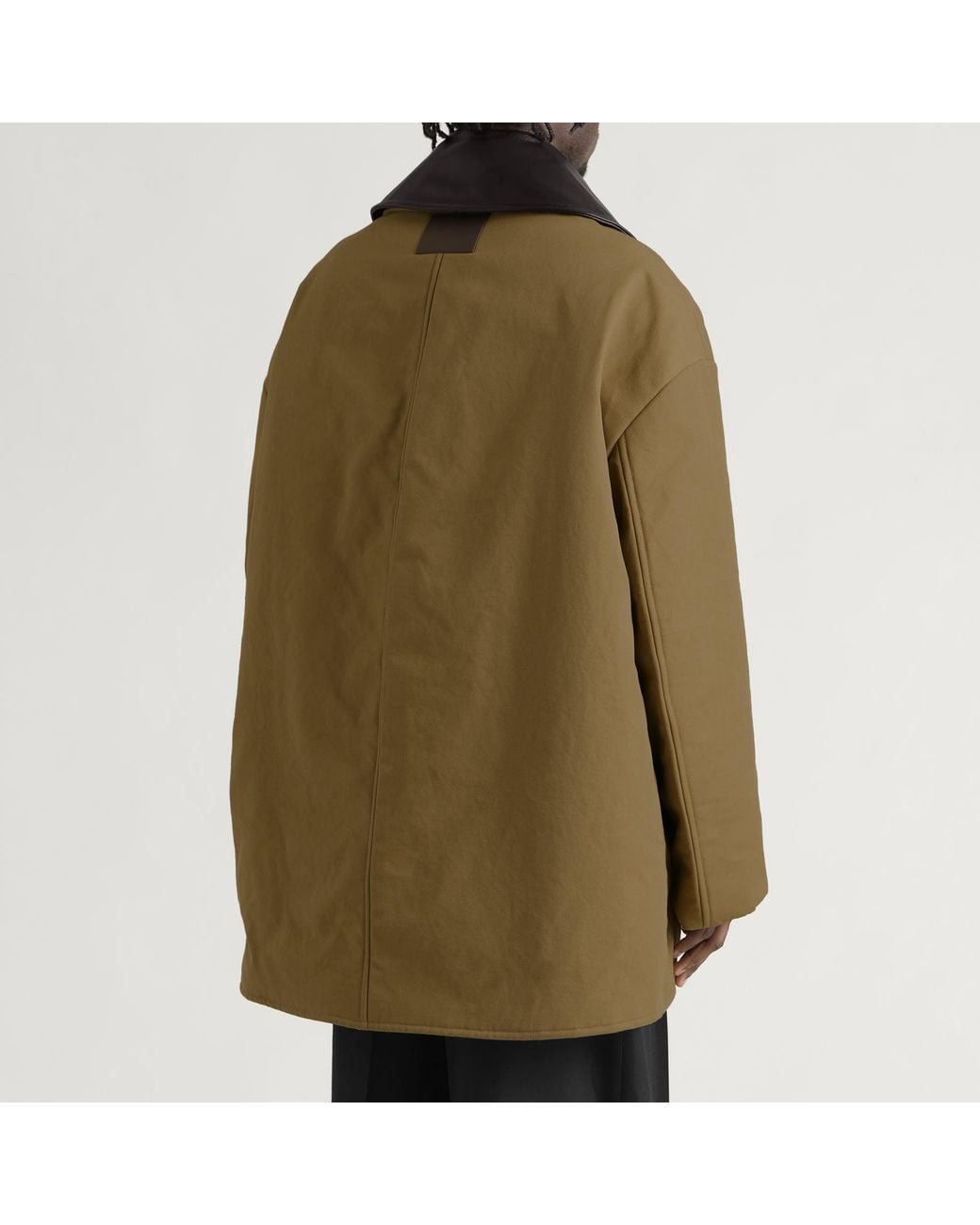 Balenciaga Green Heavy Cotton Short Peacoat for men