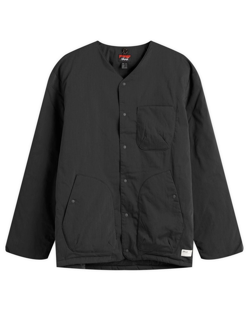 NANGA Hinoc Ripstop Inner Down Cardigan in Black for Men | Lyst