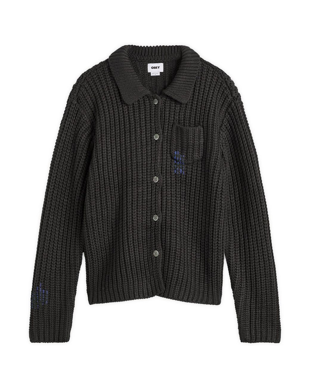 Obey Black Julian Button Down Sweater