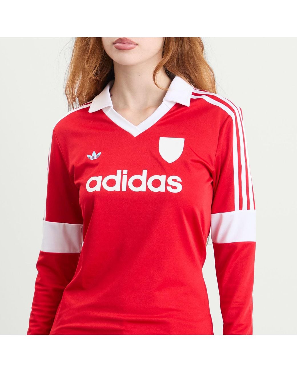 Adidas Red Footie Collar T-Shirt