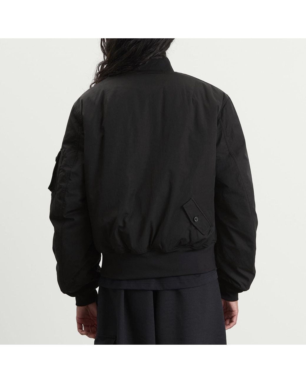 Y-3 Black Nylon Bomber Jacket for men