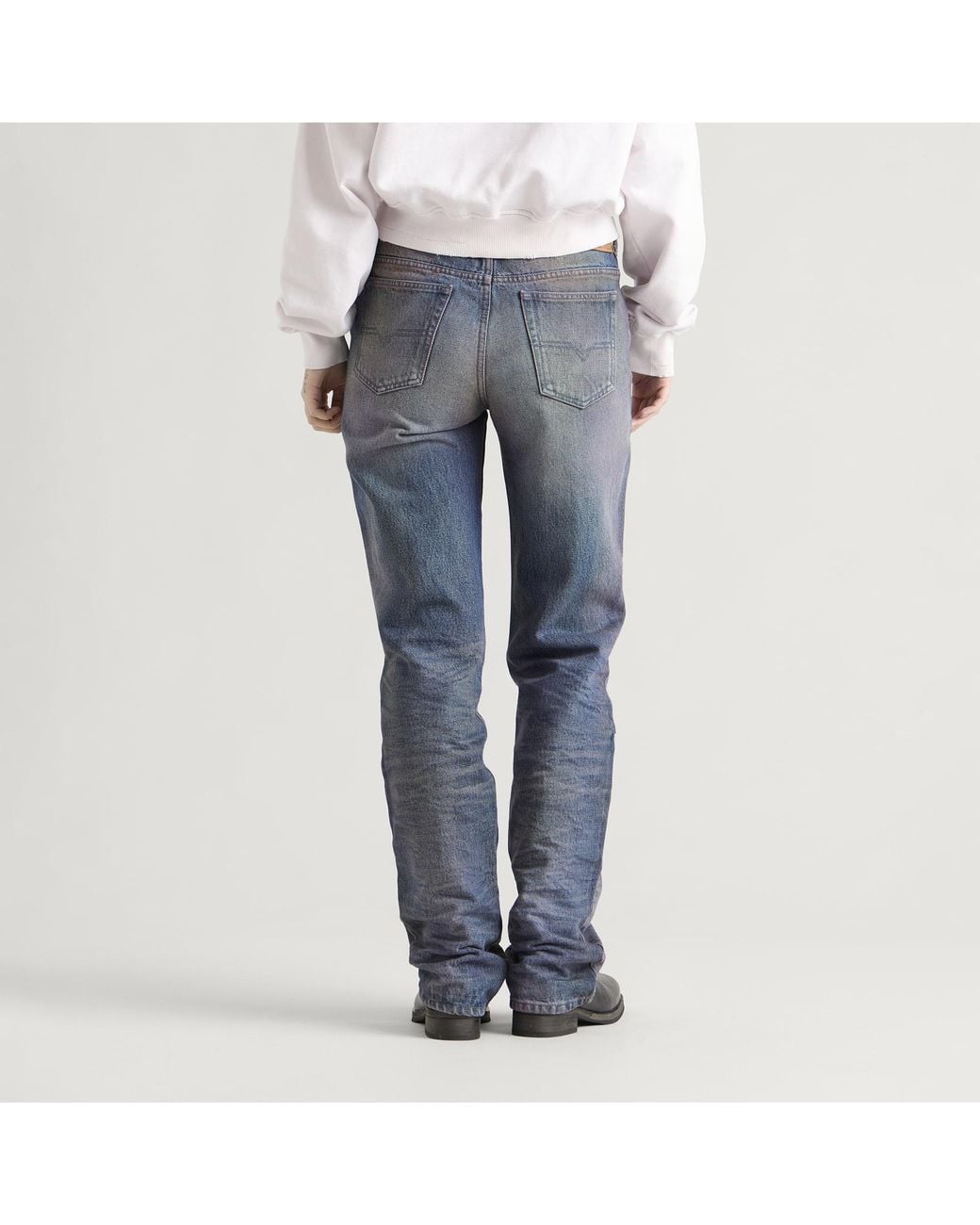 DIESEL Blue D-Liet Straight Leg Jeans