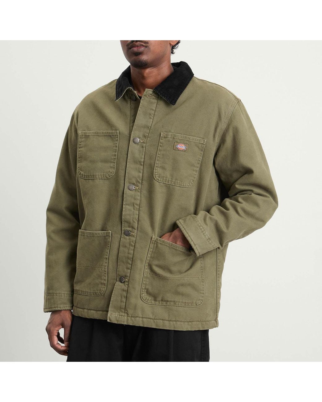 Dickies Green Lined Canvas Chore Jacket for men