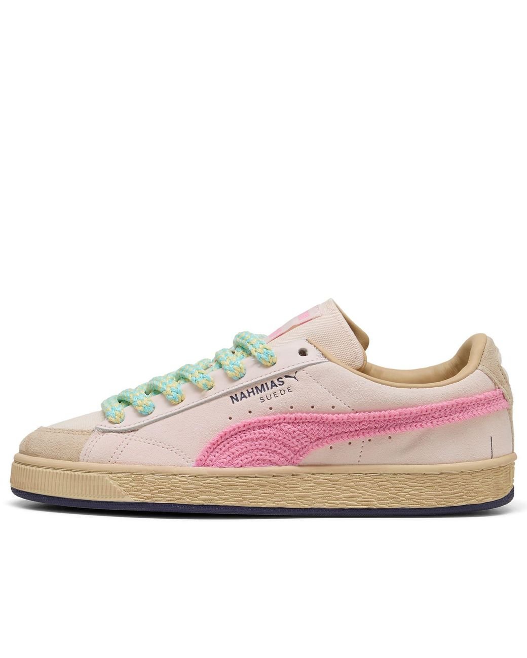 PUMA Pink X Nahmais Suede 'Crochet' Sneaker for men