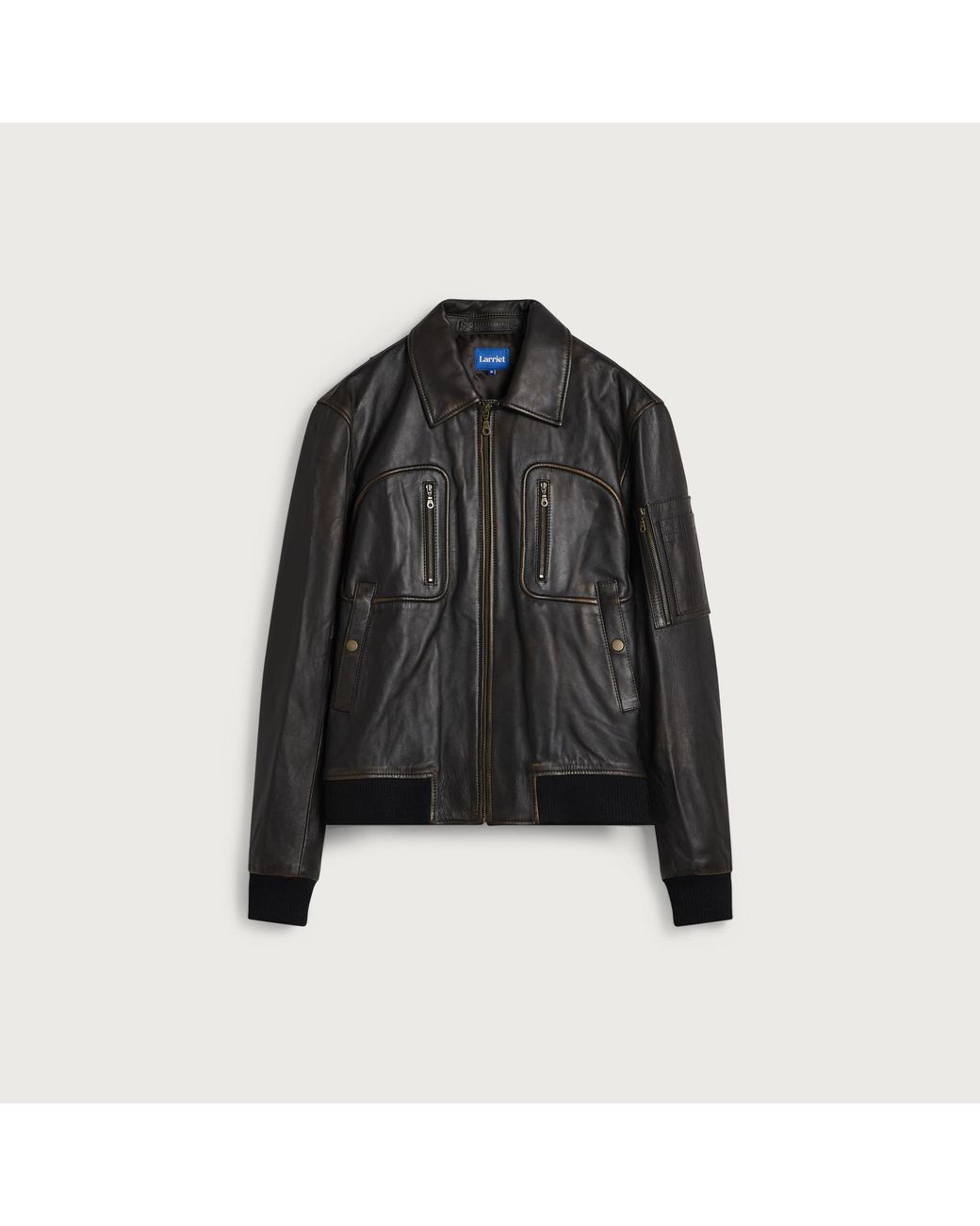 Larriet Black Pepe Leather Jacket for men