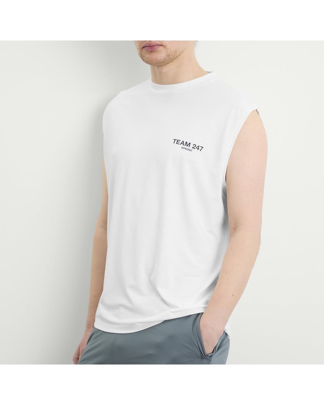 REPRESENT 247 White Represent Team 247 Oversized Tank for men