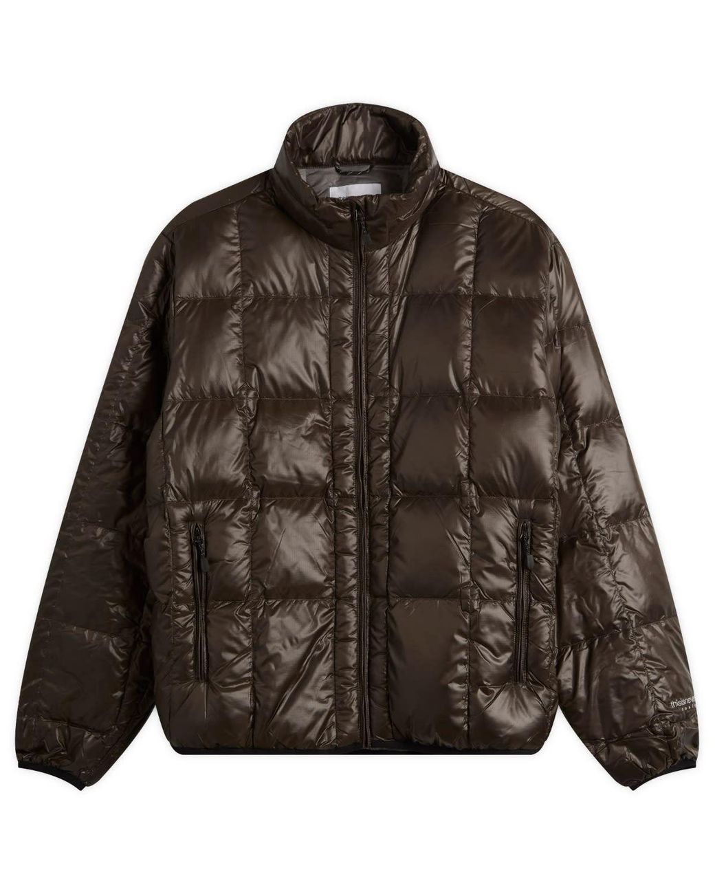 thisisneverthat Pertex Light Down Jacket in Brown for Men | Lyst