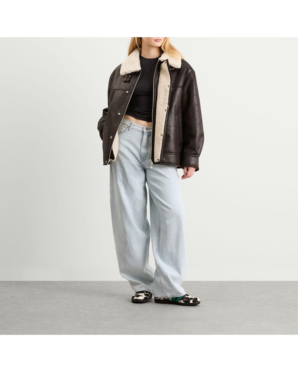 DUNST Black Faux Shearling Jacket