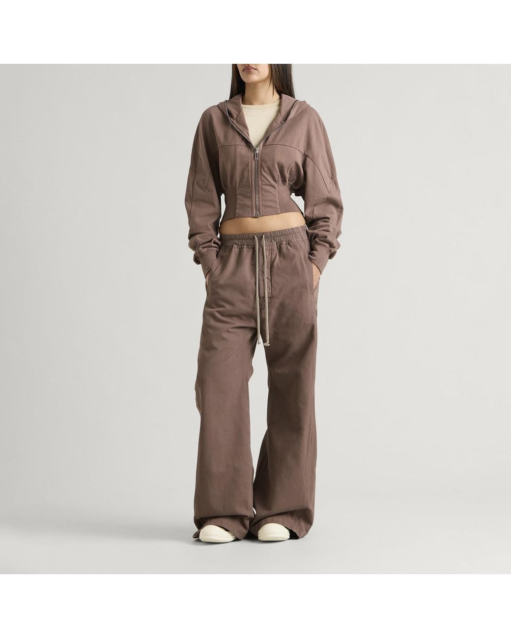 Rick Owens Brown Collage Gimp Hoodie