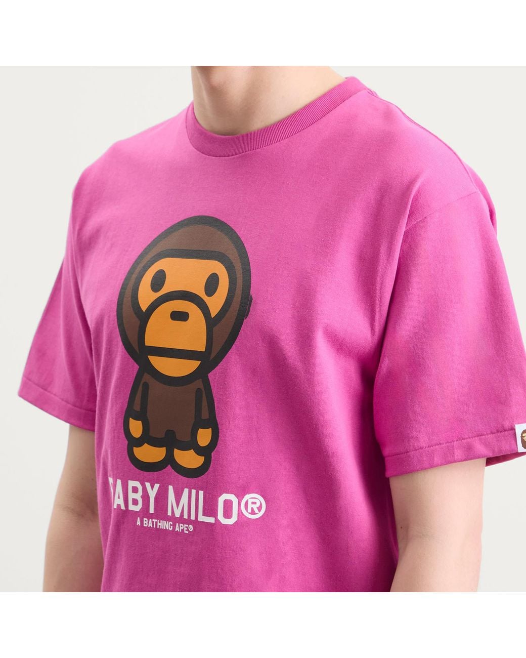 A Bathing Ape Baby Milo T-Shirt in Pink for Men | Lyst UK