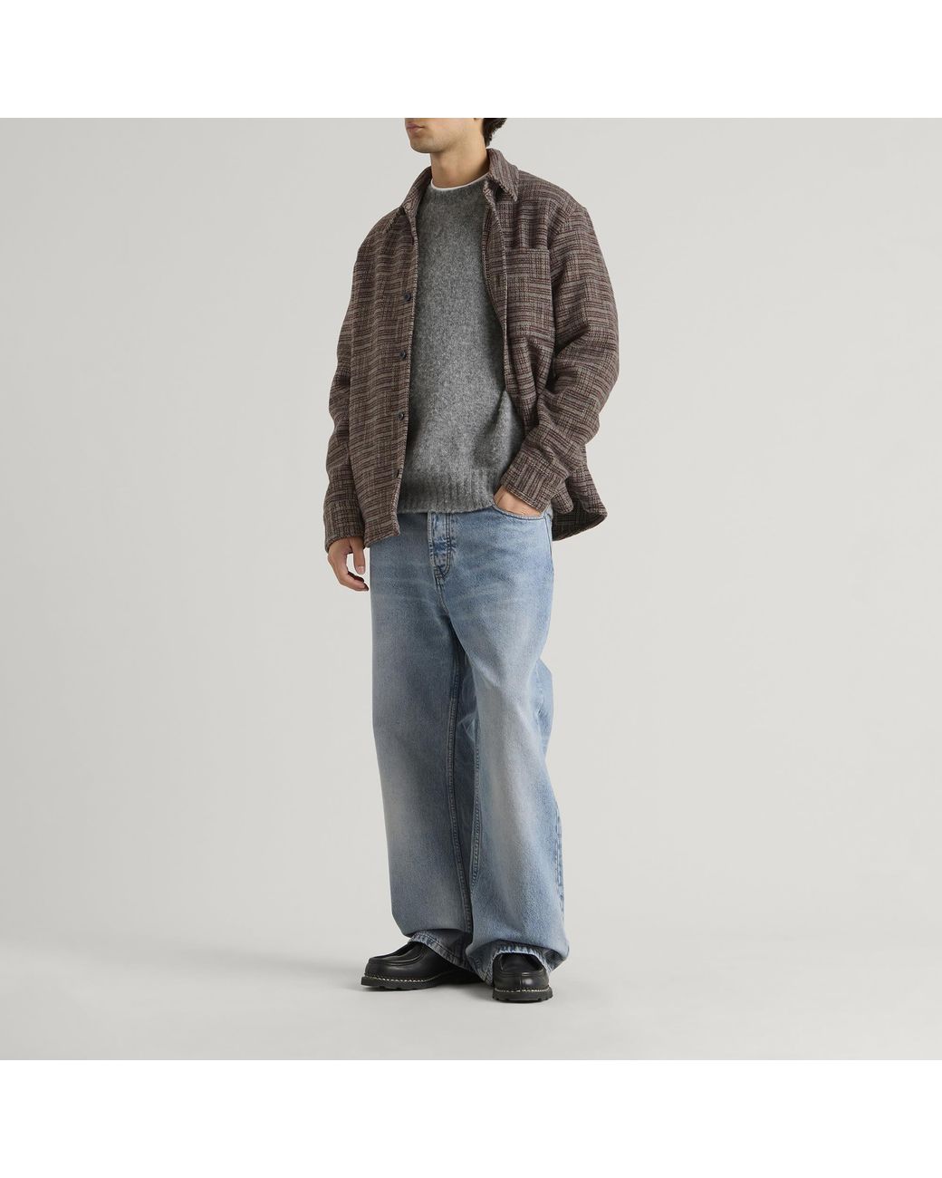 A.P.C. Brown Baptiste Graphic Wool Overshirt for men