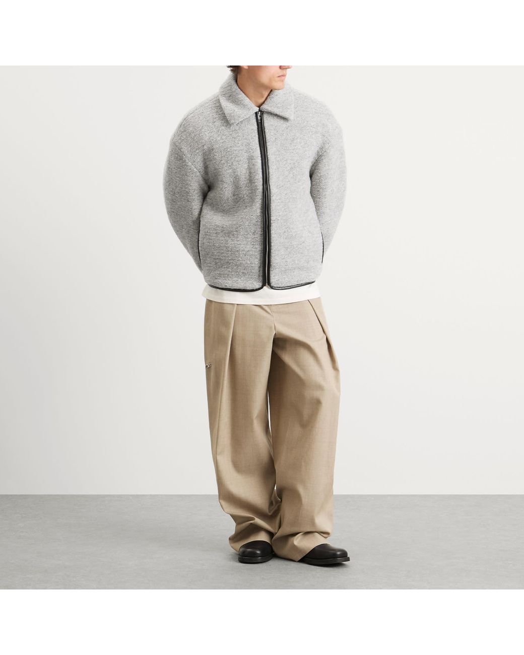 JW Anderson Contrast Trim Casual Jacket in Grey for Men | Lyst UK