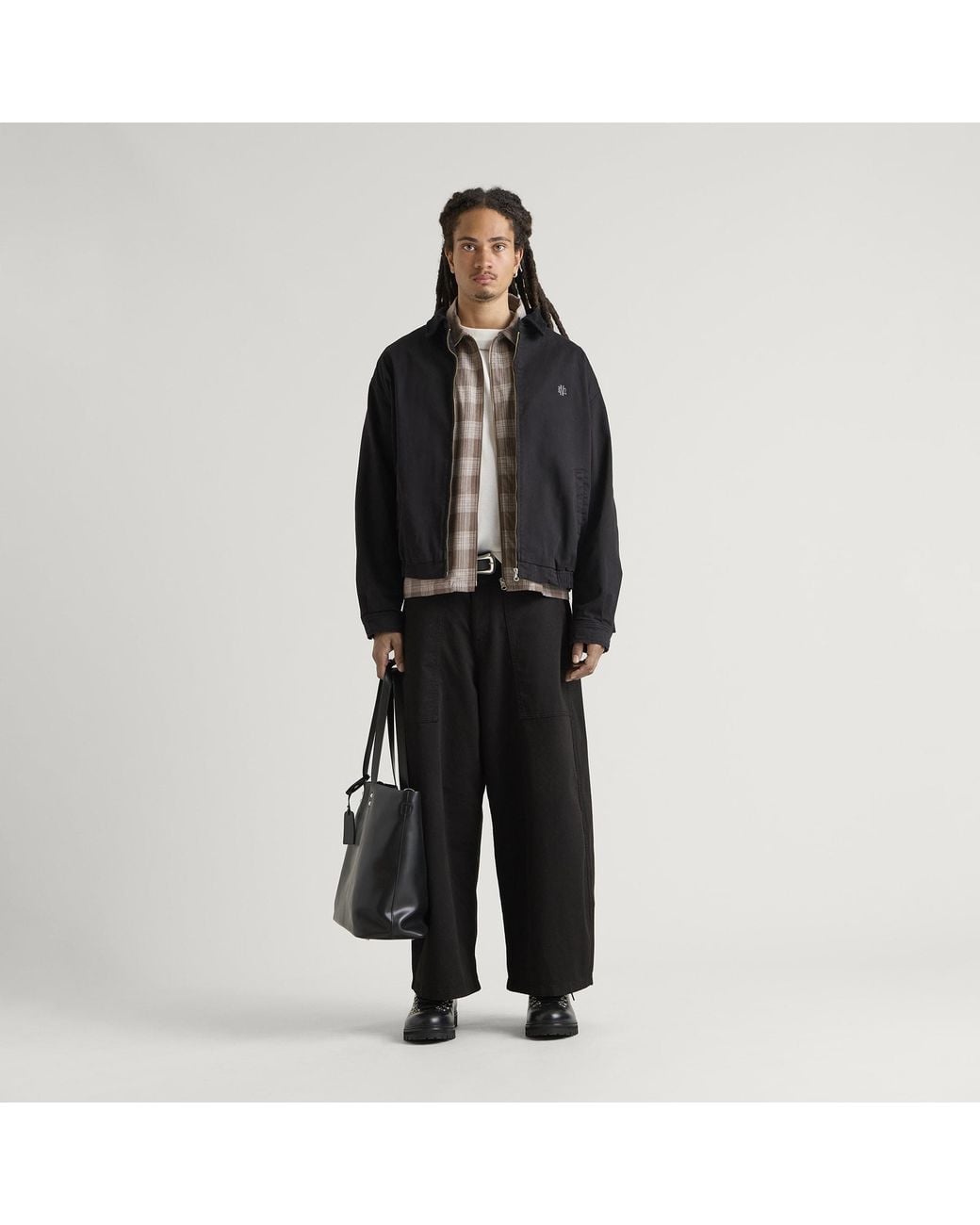 END. Black Monogram Jacket for men