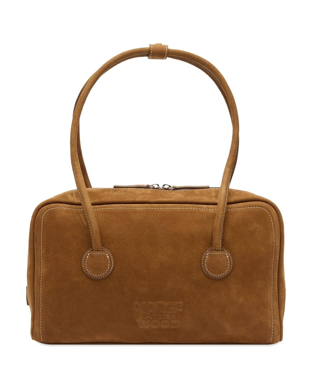 MARGE SHERWOOD Brown Soft Boston Bag