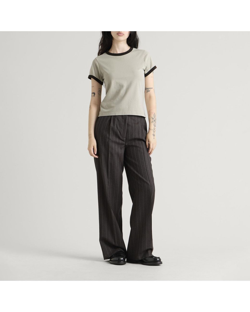 mfpen Gray Ringer T-Shirt