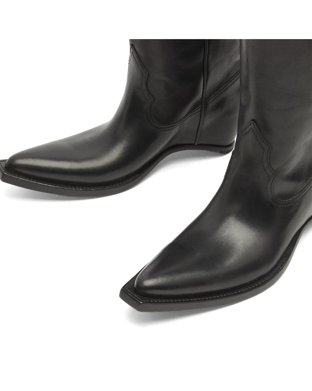 Maison Margiela Black Heel-Less Western High Boots