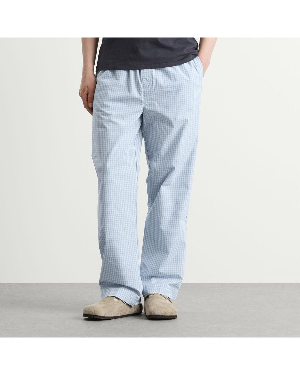 Calvin Klein Blue Cotton Poplin Sleep Pant for men