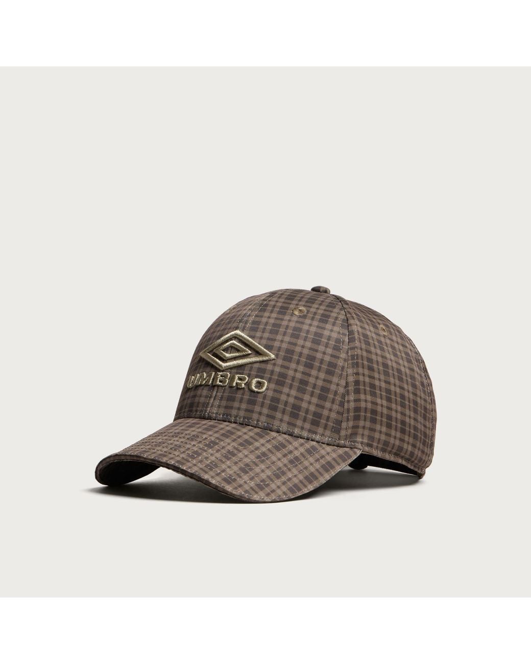 Umbro Brown Check Print Cap for men