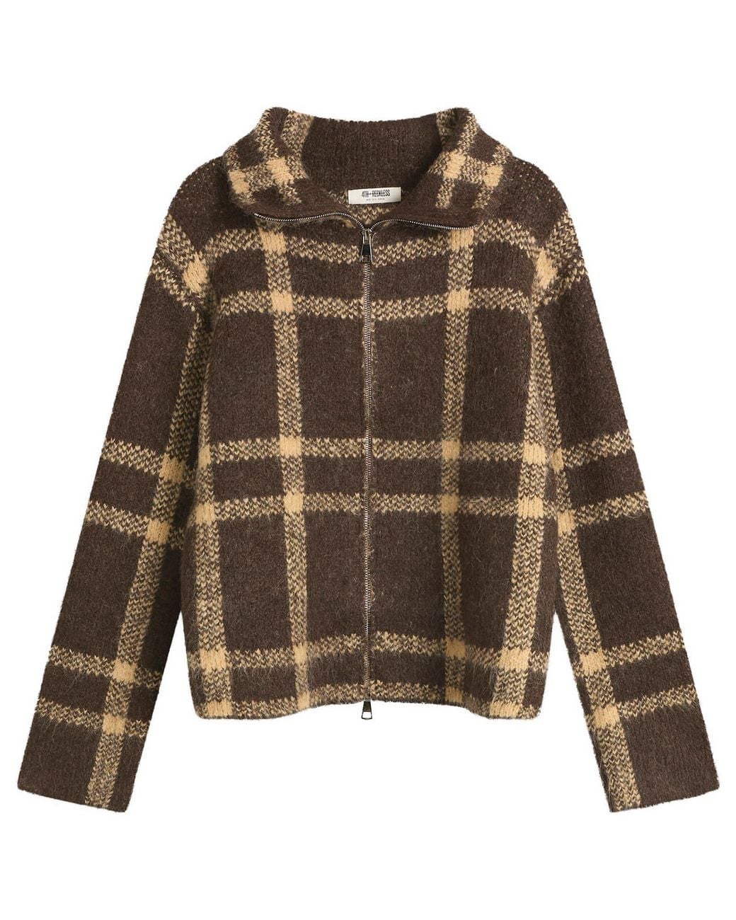 4th & Reckless Samira Knitted Jacket in Brown | Lyst