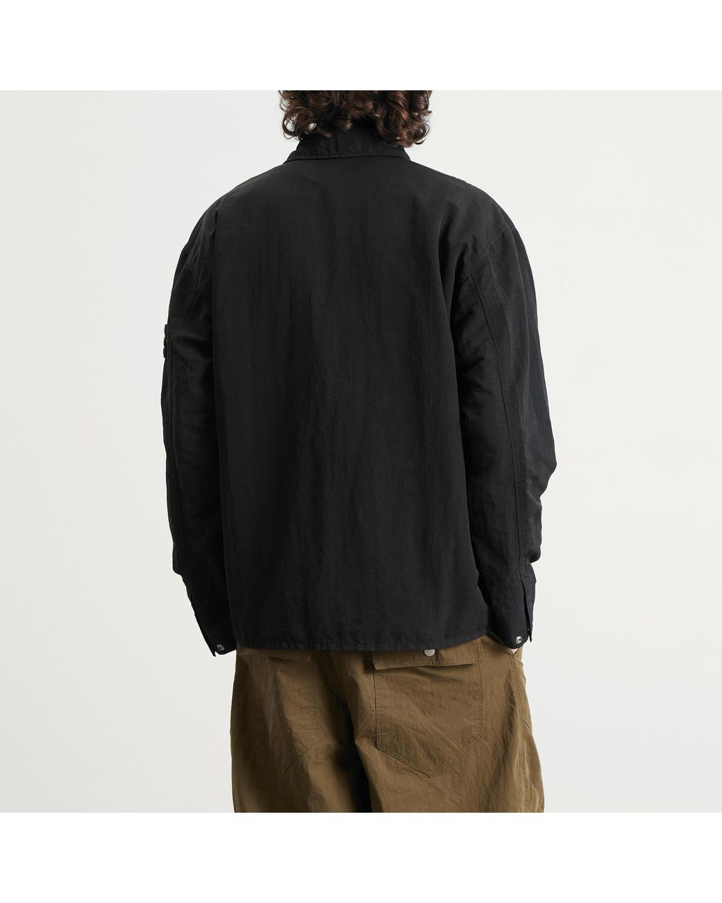 Stone Island Naslan-Tc Corrosion Treatment Shirt Jacket in Black
