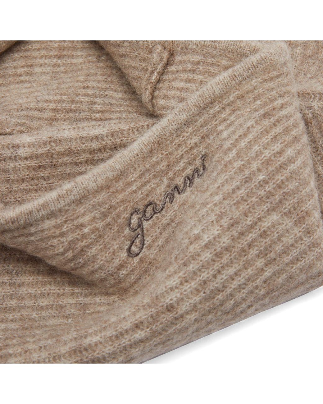 ハット GANNI BALACLAVA IN LANA CON LOGO RICAMATO Black Black Soft Wool Balaclava | GANNI US