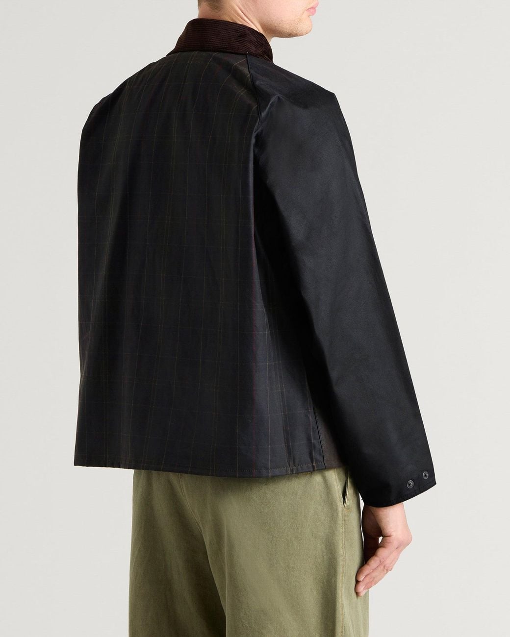 Barbour Black Patchwork Transport Wax Jacket for men
