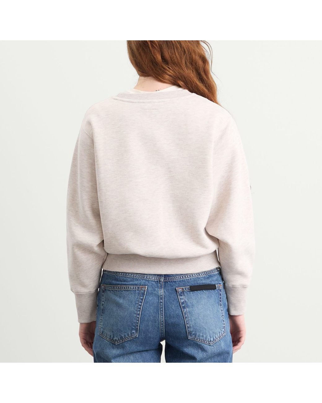 Anine Bing White Harry Shrunken Sweatshirt