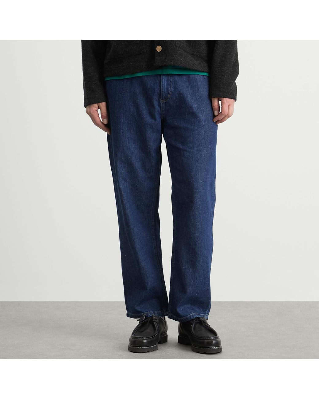 Folk Blue Barrel Leg Pant for men