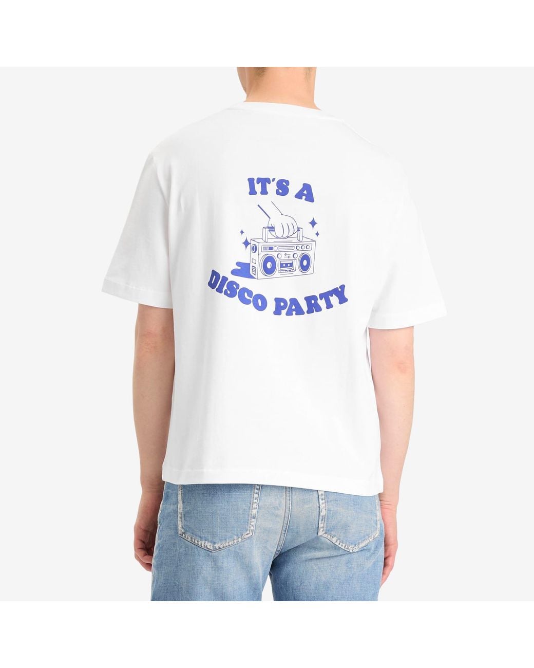 A.P.C. White Disco Print T-Shirt for men