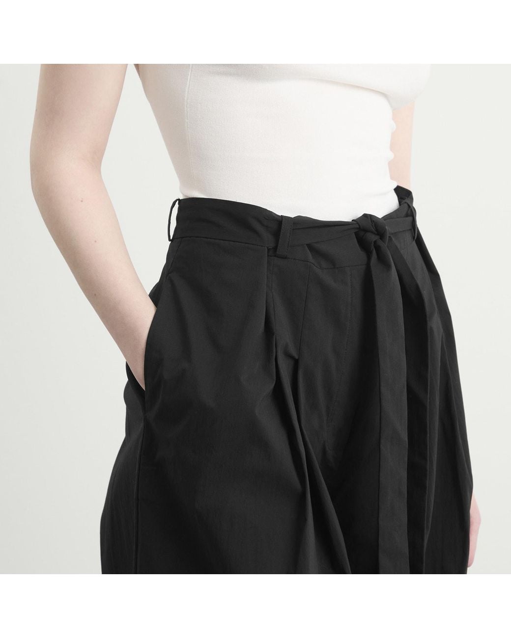 St. Agni Black Adjustable Palazzo Pants