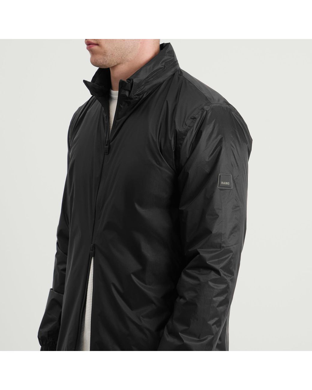 Rains Black Kauto Insulated Jacket for men